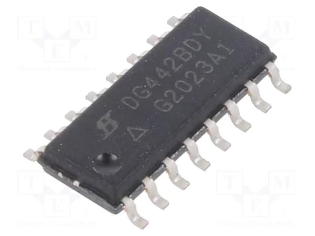 IC: analog switch; SPST-NO; Ch: 4; SO16; -15÷15V; tube VISHAY DG442BDY-E3