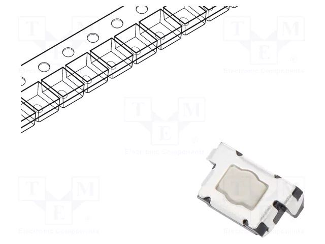 Microswitch TACT; SPST; Pos: 2; 0.05A/12VDC; side,SMD; none; 2.35N E-SWITCH TL4100AF240QG