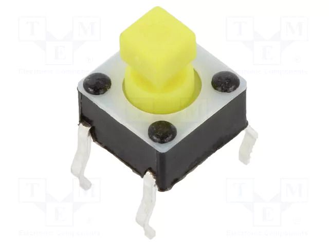 Microswitch TACT; SPST-NO; Pos: 2; 0.05A/12VDC; THT; 2.45N; 6x6x4mm E-SWITCH TL1105SPF250Q