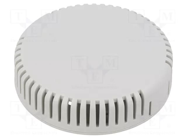 Enclosure: for alarms; Z: 20.3mm; ABS; grey; 1551V; vented; Ø: 80mm HAMMOND HM-1551V13GY