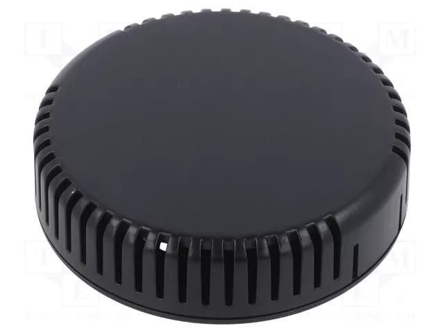 Enclosure: for alarms; Z: 20.3mm; ABS; black; 1551V; vented; Ø: 80mm HAMMOND HM-1551V13BK