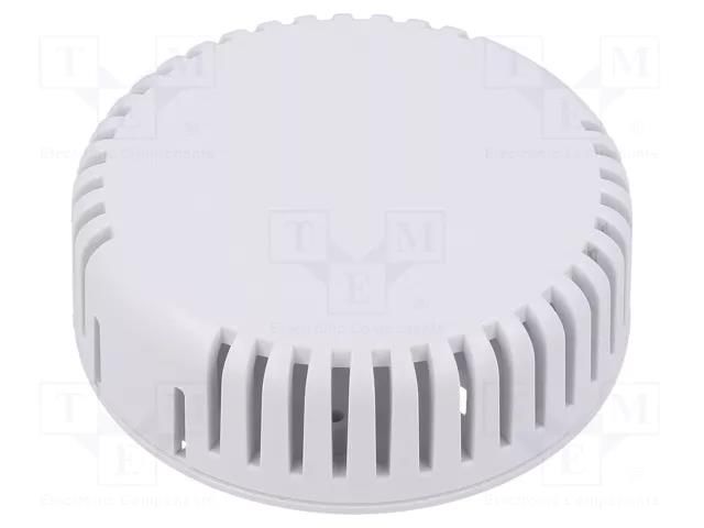 Enclosure: for alarms; Z: 20.3mm; ABS; white; 1551V; vented; Ø: 60mm HAMMOND HM-1551V12WH