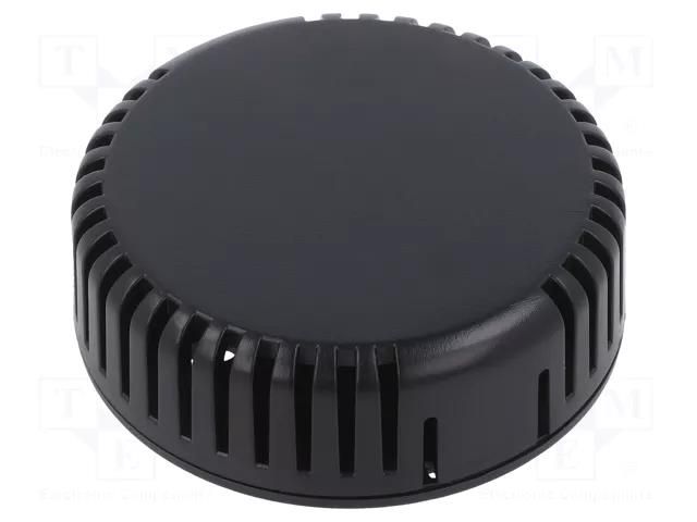 Enclosure: for alarms; Z: 20.3mm; ABS; black; 1551V; vented; Ø: 60mm HAMMOND HM-1551V12BK
