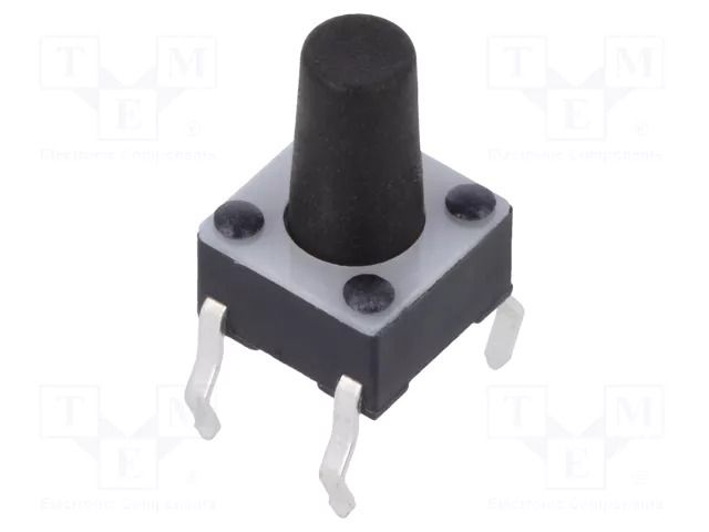 Microswitch TACT; SPST-NO; Pos: 2; 0.05A/12VDC; THT; 1.57N; 6x6x4mm E-SWITCH TL1105BF160Q