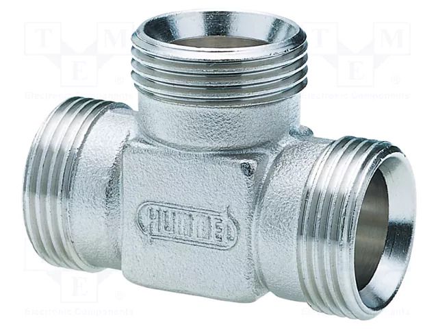 Tee; Ext.thread: G 3/4"; H: 40mm; nickel plated brass; L: 54mm HUMMEL HUMMEL-2253349501