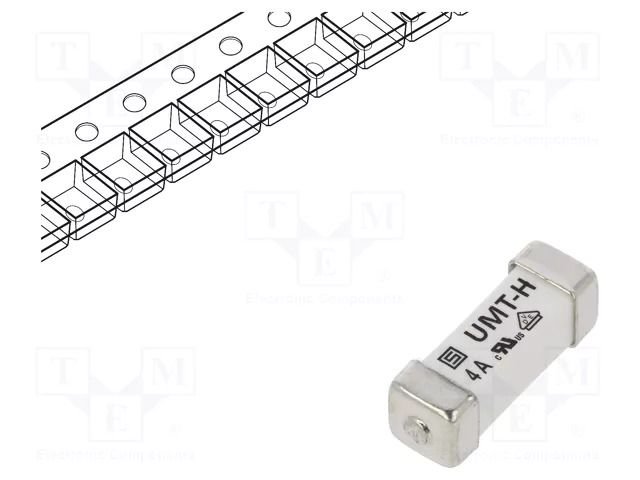 Fuse: fuse; 4A; 277VAC; 125VDC; time-lag; ceramic; 5.3x16mm; SMD SCHURTER 3403.0280.23