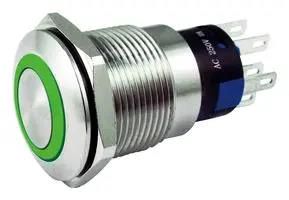 VR SW, ILLUM, SPST-NO/NC, GRN, 5A, 250V MC010927