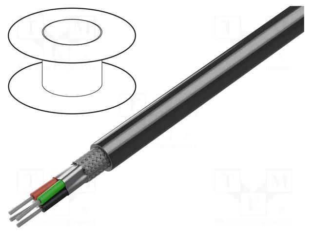 Wire; 5x24AWG; RS232,RS423; stranded; Cu; PVC; chrome; 305m; CPR: Eca BELDEN 9929.0601000