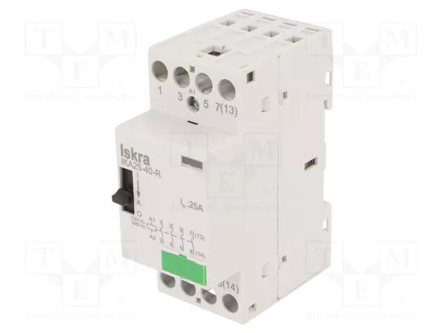 Contactor: 4-pole installation; 25A; 230VAC; NO x4; IKA-R ISKRA IKA25-40-R/230V