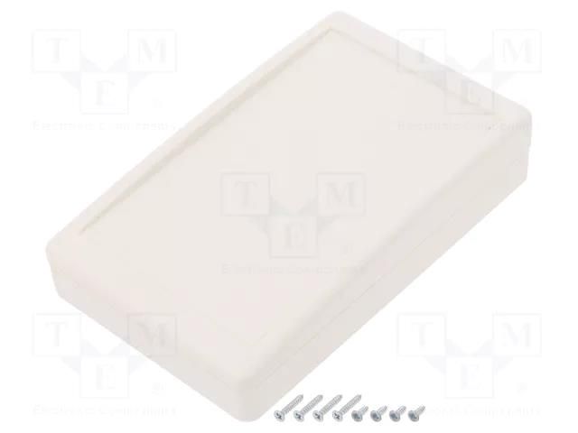 Enclosure: desktop; X: 90mm; Y: 144mm; Z: 30mm; ABS; white SUPERTRONIC PP081W