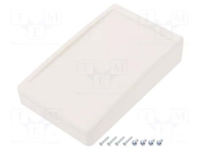 Enclosure: desktop; X: 90mm; Y: 144mm; Z: 30mm; ABS; white SUPERTRONIC PP082W