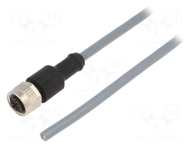 Cable: for sensors/automation; M12; PIN: 4; straight; 2m; plug; 4A SENSATA / CYNERGY3 LC02FBS-PVC