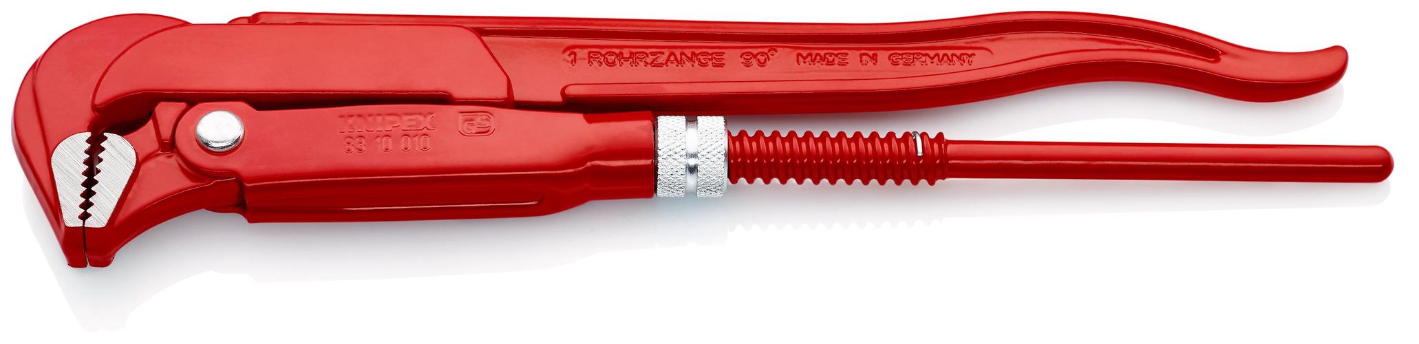 KNIPEX 83 10 010 Pipe Wrench 90° red powder-coated 310 mm 83 10 010 4003773014188