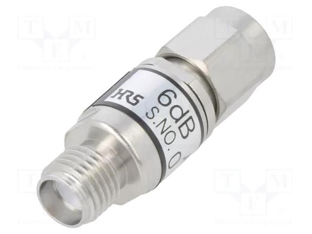 Attenuator; SMA male,SMA female; straight; 50Ω; for cable; PTFE HIROSE AT-106V