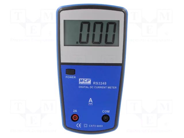 Ammeter; LCD; 3,5 digit; I DC: 1÷1999mA; 94x150x35mm; 0.5% MCP RS3248