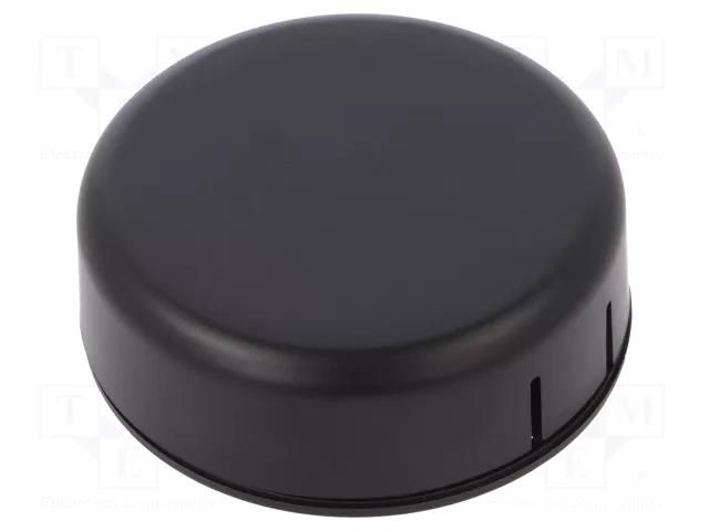 Enclosure: for alarms; Z: 20.3mm; ABS; black; 1551SNAP; Ø: 60mm; IP30 HAMMOND HM-1551SNAP12BK