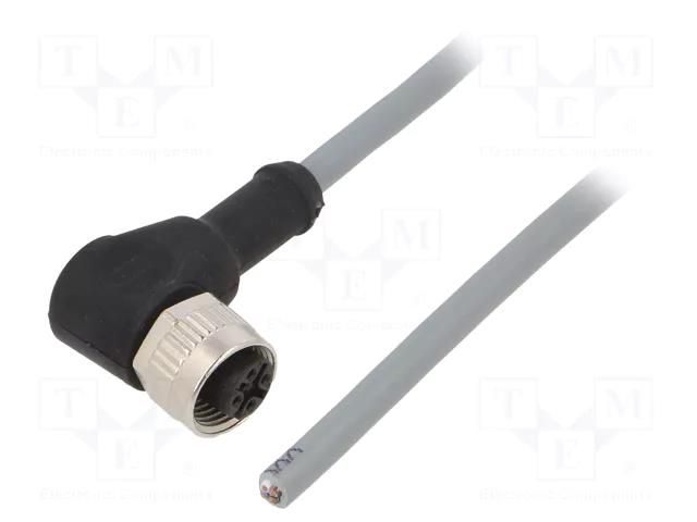 Cable: for sensors/automation; M12; PIN: 4; angled; 5m; plug; 250VDC SENSATA / CYNERGY3 LC05FBR-PVC