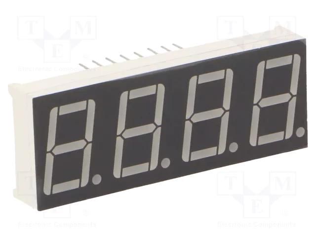Display: LED; 7-segment; 14.2mm; 0.56"; No.char: 4; red/green; 40mcd OPTOSUPPLY OSL40567-IRG