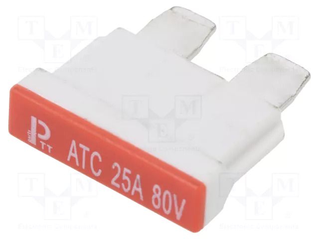 Fuse: fuse; 25A; 80VDC; automotive; 19mm; copper; tinned ESKA 340032-80V