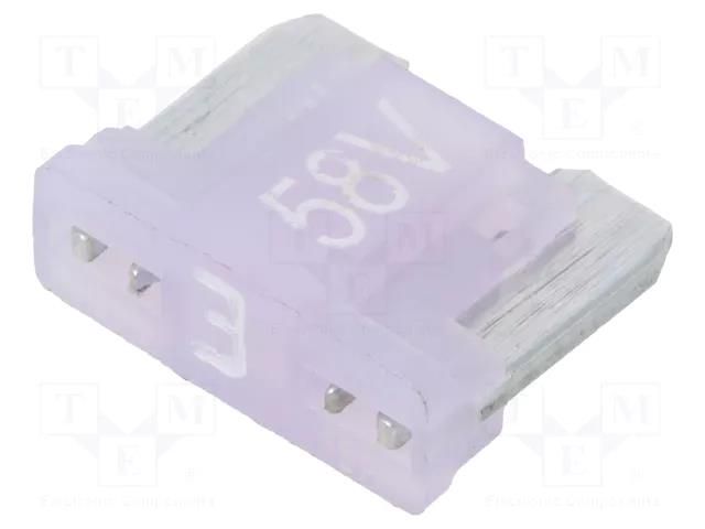 Fuse: fuse; 3A; 58VDC; automotive; 11mm; tin alloy ESKA 341722-58V