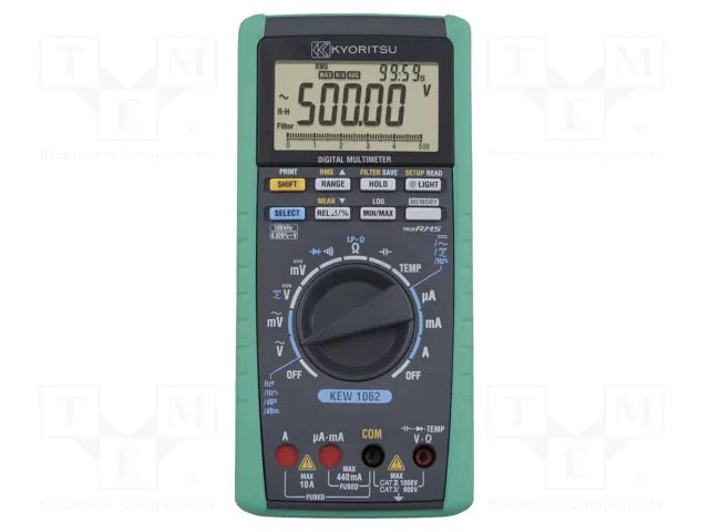 Digital multimeter; USB; LCD; (50000); C accuracy: ±(1%+5digit) KYORITSU KEW1062