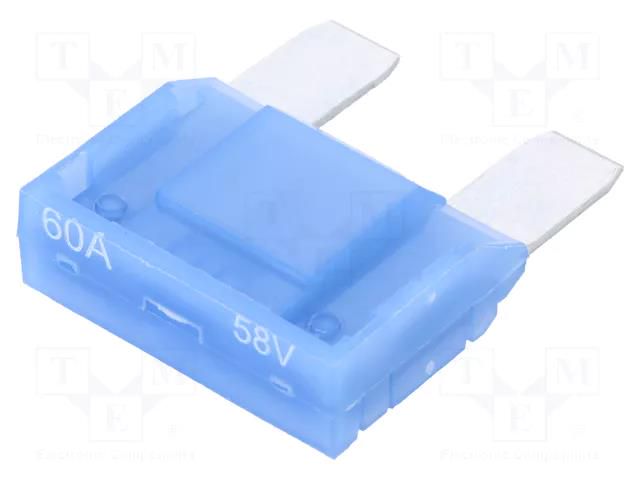Fuse: fuse; 60A; 58VDC; automotive; 29mm; tin alloy ESKA 343439-58V
