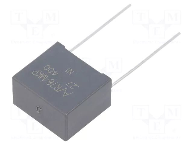 Capacitor: polypropylene; 0.27uF; Uoper: 400VDC; Uoper max: 400VDC KEMET R76MI32705050J