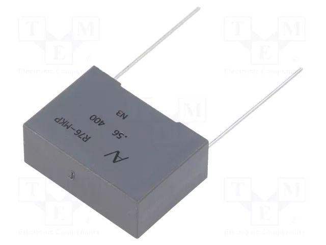 Capacitor: polypropylene; 0.56uF; 400VDC; 250VAC; 9.915A; THT; R76 KEMET R76MN35605050J