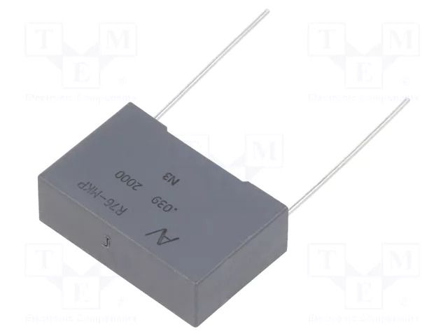 Capacitor: polypropylene; 0.039uF; Uoper: 2kVDC; 700VAC; 5.648A KEMET R76UN23905050J