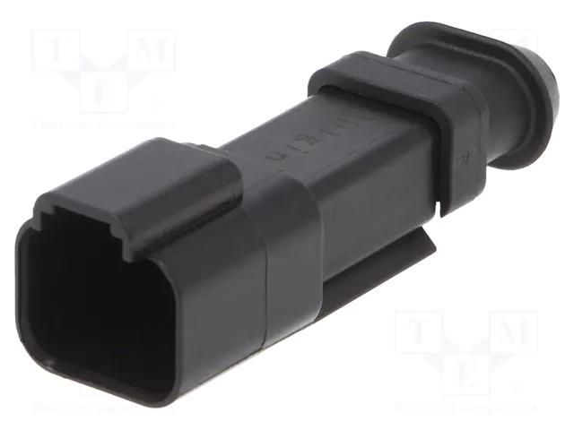 Connector: wire-wire; terminals, size 16; plug; male; PX0; PIN: 2 BULGIN PX0109P02BK