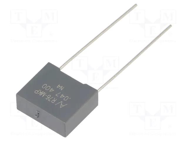Capacitor: polypropylene; 0.047uF; THT; ESR: 13.55mΩ; R76; ±5% KEMET R76MF24705050J