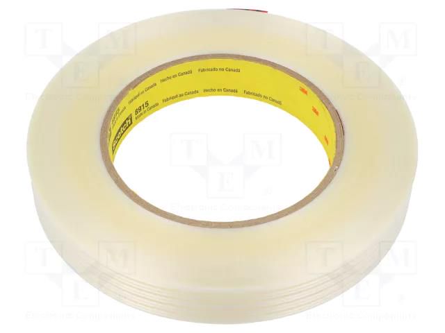 Tape: fixing; W: 18mm; L: 55m; Thk: 0.15mm; synthetic caoutchouc 3M SCOTCH-8915-18-55