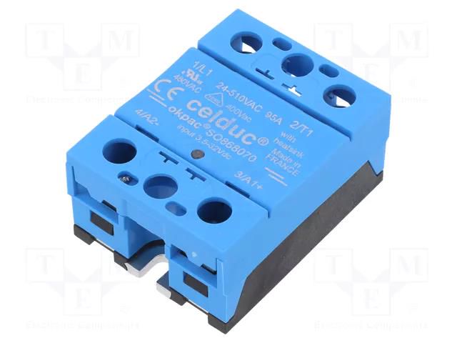 Relay: solid state; Ucntrl: 3.5÷32VDC; 95A; 24÷510VAC; SO8; 1-phase CELDUC SO868070