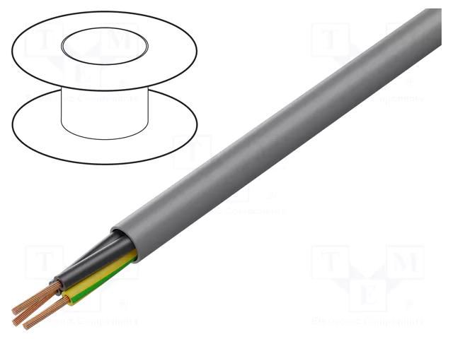 Wire; YSLY-JZ; 3G1.5mm2; unshielded; 300V,500V; Cu; stranded; grey TECHNOKABEL YSLY-JZ-3X1.5