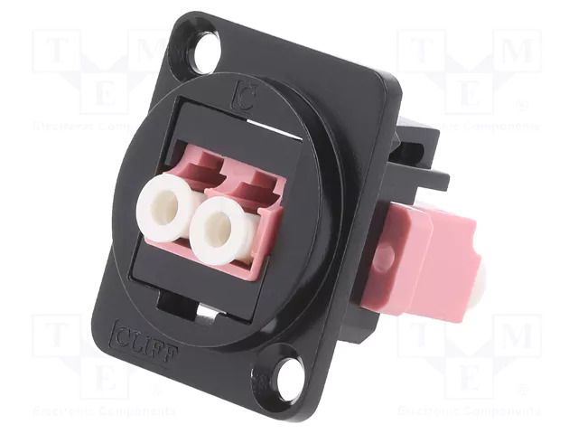 Connector: fiber optic; coupler; single mode duplex (SM); metal CLIFF CP30247MB