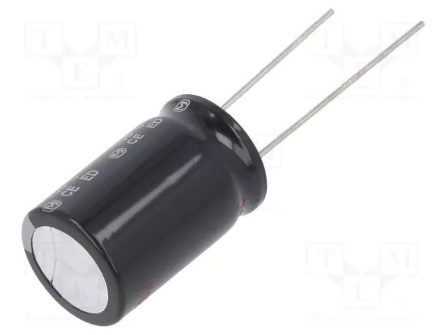 Capacitor: electrolytic; THT; 100uF; 200VDC; Ø16x25mm; Pitch: 7.5mm PANASONIC EEUED2D101
