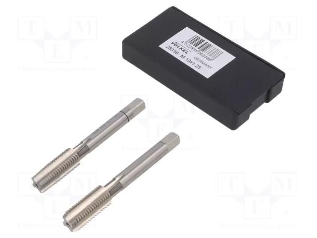 Tap; high speed steel grounded HSS-G; M10; 1.25; 70mm; 5,5mm VÖLKEL VOLKEL-26338