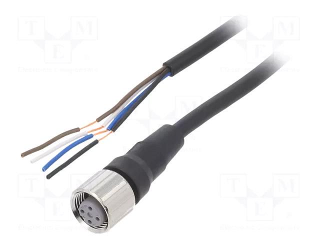 Cable: for sensors/automation; M12; PIN: 4; straight; Len: 5m; plug OMRON XS2FM12PVC4S5M