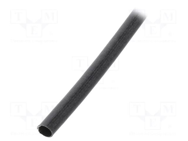 Insulating tube; fiberglass; black; -20÷155°C; Øint: 7mm SYNFLEX FGS-6-BK-100