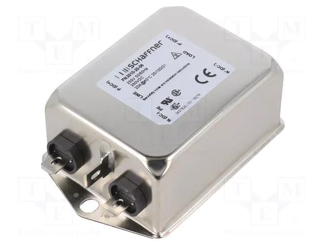 Filter: anti-interference; single-phase; 250VAC; Cx: 100nF; 1MΩ SCHAFFNER FN2010-20-06