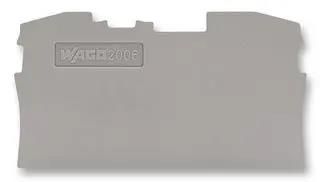 END PLATE, FOR 2 COND TB, GREY 2006-1291
