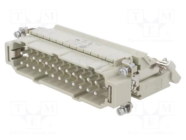 Connector: HDC; contact insert; male; 16A; 500V; Han E® AV; PIN: 24 HARTING 09330244636