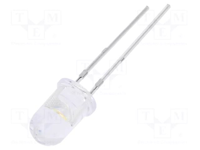 LED; white warm; 5mm; 7150÷14250mcd; 30°; Front: convex; 2.8÷3.6VDC EVERLIGHT 334-15/X1C3-1TVA