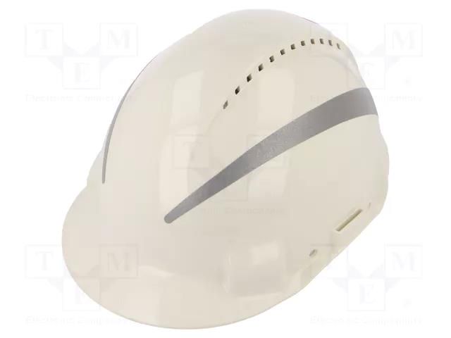 Protective helmet; vented,with reflector; Size: 53÷62mm; white 3M 3M-7100103587