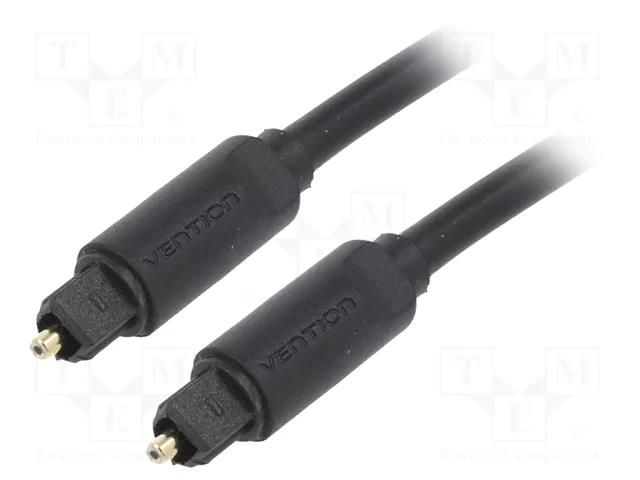 Cable; Toslink plug,both sides; 2m; Plating: gold-plated; black VENTION BAEBH