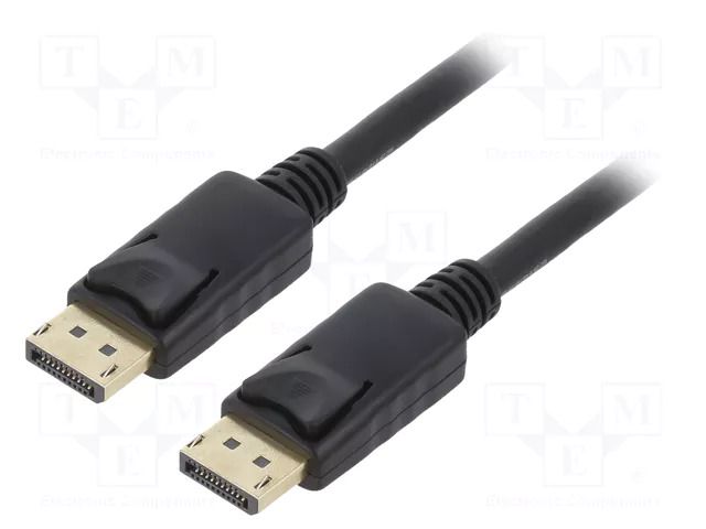 Cable; DisplayPort plug,both sides; DisplayPort 1.2; 5m; black LOGILINK CD0103