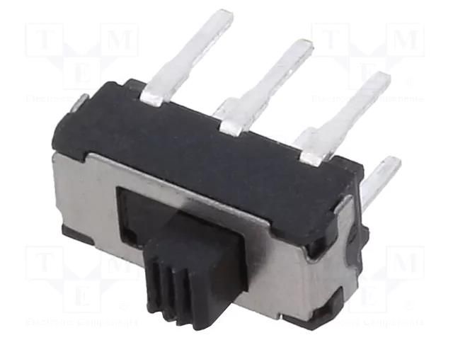 Switch: slide; Pos: 2; SPDT; 0.3A/30VDC; ON-ON; THT; Leads: for PCB E-SWITCH EG1271