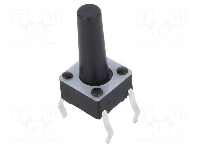 Microswitch TACT; SPST-NO; Pos: 2; 0.05A/12VDC; THT; 1.57N; 6x6x4mm E-SWITCH TL1105DF160Q