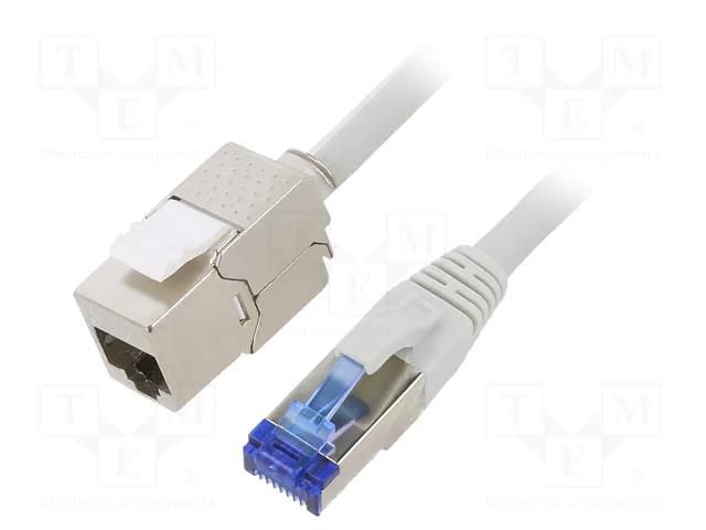 Extender Ethernet; RJ45 socket,RJ45 plug; S/FTP; 6a; stranded; Cu LOGILINK CC5072S