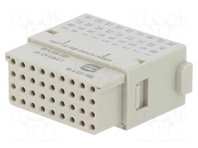 Connector: HDC; module; male; 4A; 32V; Han-Modular®; PIN: 36; crimped HARTING 09140363101